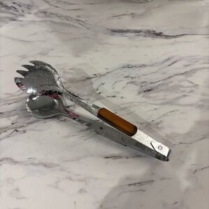 Vintage Glo Hill Bakelite tongs salad utensils